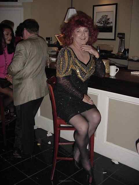 Carolyn having a final drink at SCC