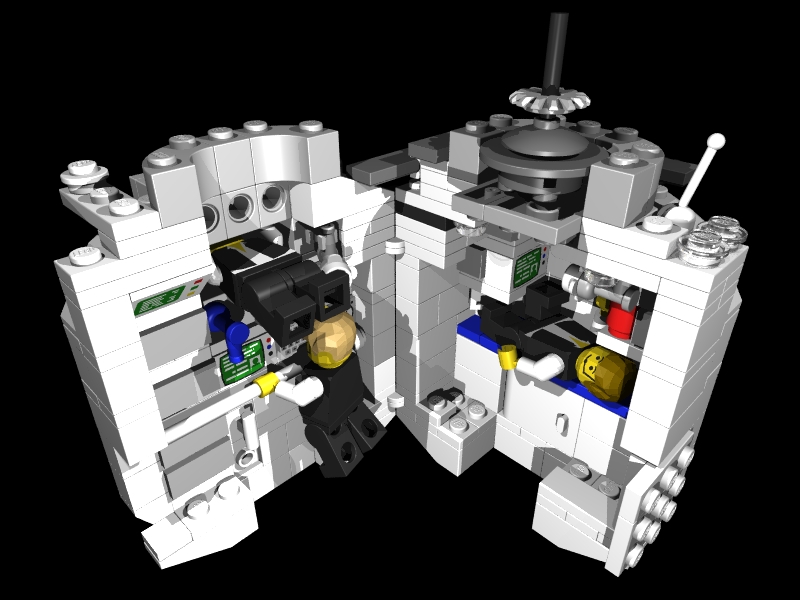 Lego orbital module with cosmonauts