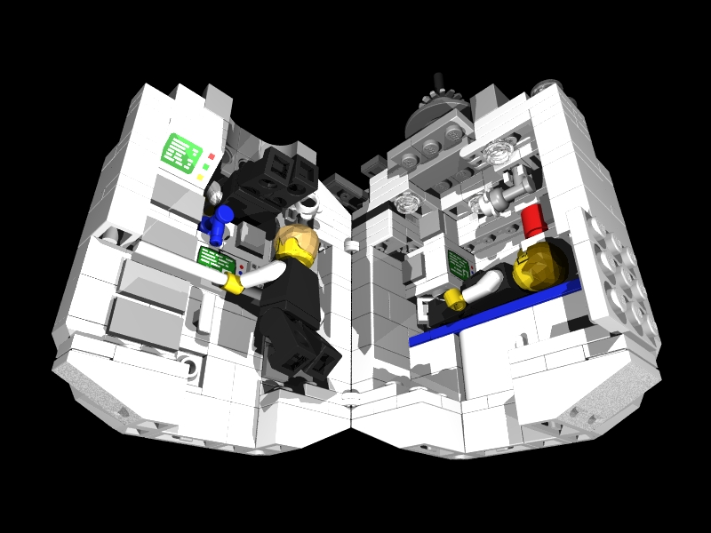 Lego orbital module with cosmonauts