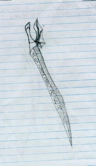 this is the sword of a dragon-man mercenary destend to be a leader...mabie a king or something
