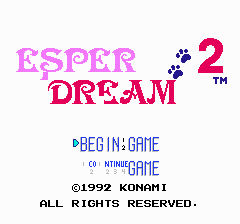 Esper Dream 2 Title Screen