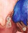 le turban bleu painted by marie-pierre sokal