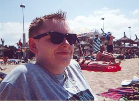 me on a beach in Mallorca June 2000