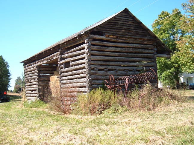 Sold Rustic Hand Hewn Oak Log Barn For Sale Nc 27127