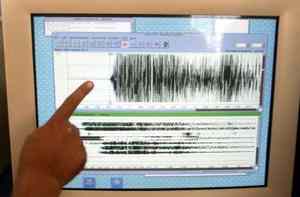 Big earthquake at Sumatra, Indonesia-- Seismograph
