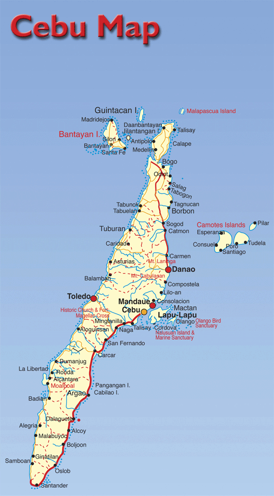 North Of Cebu Map Cebu Map