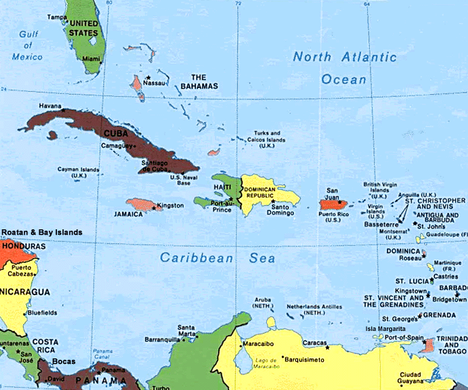 caribbean countries and capitals