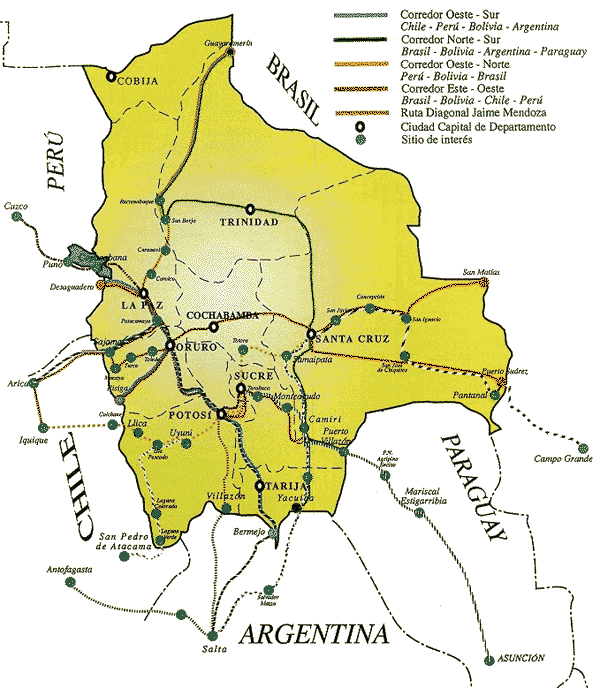 Mapas Turisticos Aspectos Geográficos de Bolivia Conozca Bolivia