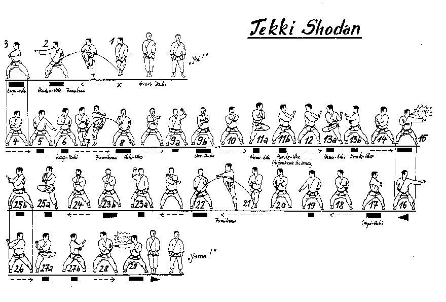 Kanku Sho é o 2º Kata da Série Kanku, Kanku Sho contém 65 Kyodos.