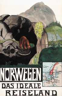 [Norwegen, das ideale Reiseland - Werbeposter eines Reiseveranstalters 1913]