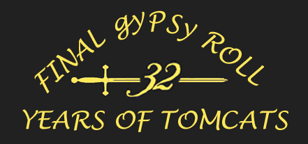 Logo of 32 years with the F-14 Tomcats.