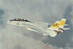VF-32: # 203 over flying over the coast of Virginia.