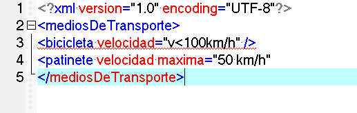 Imagen del XML medios_transporte con errores
