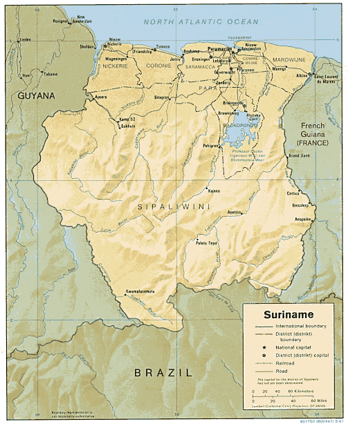 Map  of  Suriname