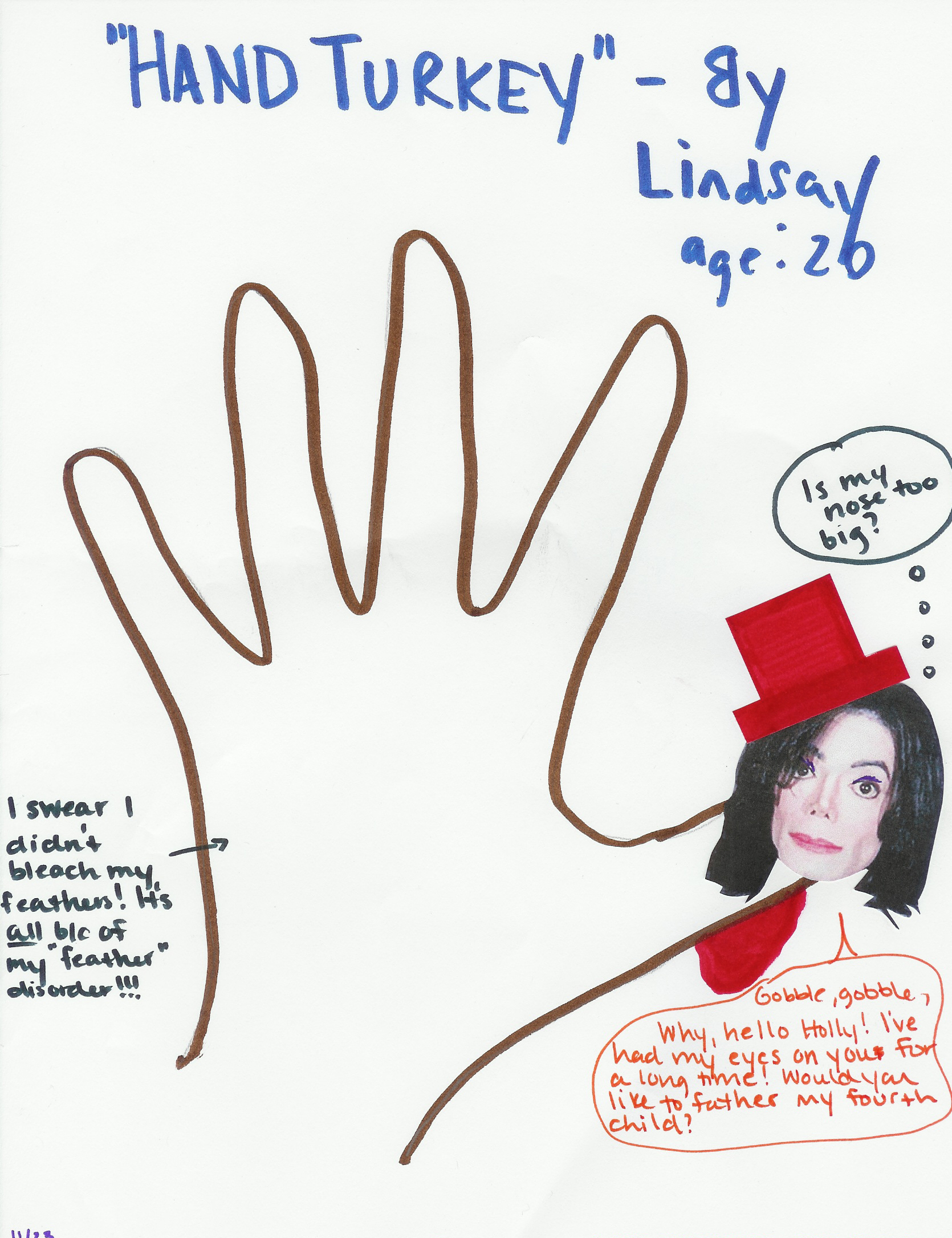 Michael Jackson Hand Turkey