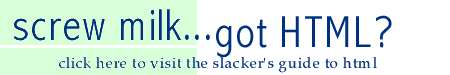 Slacker's Guide to HTML!