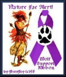Nature Fae Wolf Support Ribbon by flwrfey (c)98