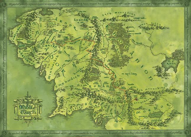 Map Of Middle Earth