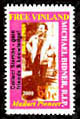 The pioneer mailartist MICHAEL BIDNER is honored with this stamp, issued in year 2000.