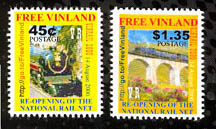 2000, Vinrail Opening, a set of two stamps, mint.