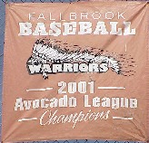 Click to see the 2001 Avocado League Champions Banner