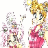 ChibiUsa and Usagi w/flowers