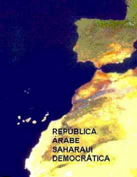 Vista de satelite del Shara.