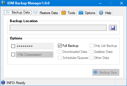 IDM Backup Manager software