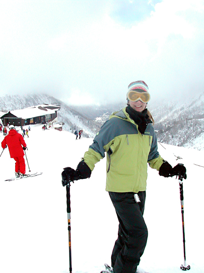 Becca on Skis at Le Tour