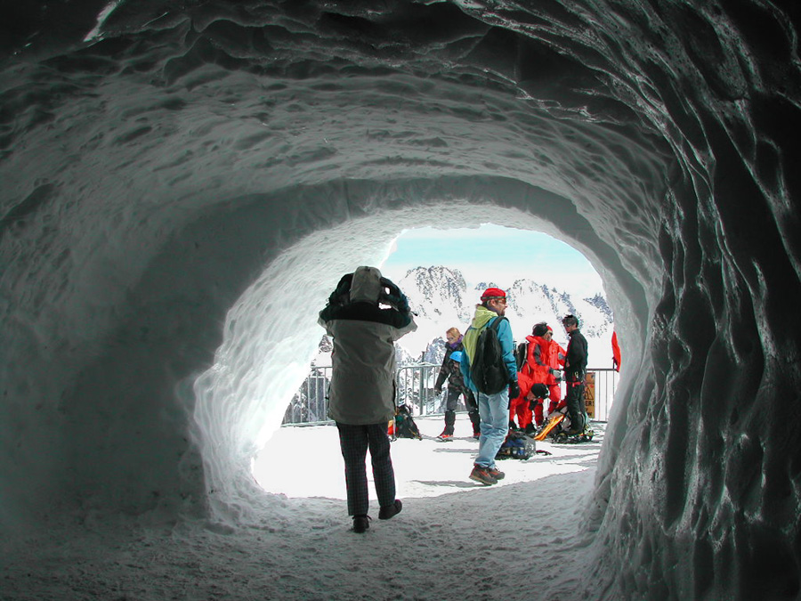 Ice Cave at top of Aiguille du Midi - Spring 2003
