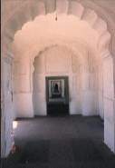 Corridor of Badshahi Mosque in Lahore