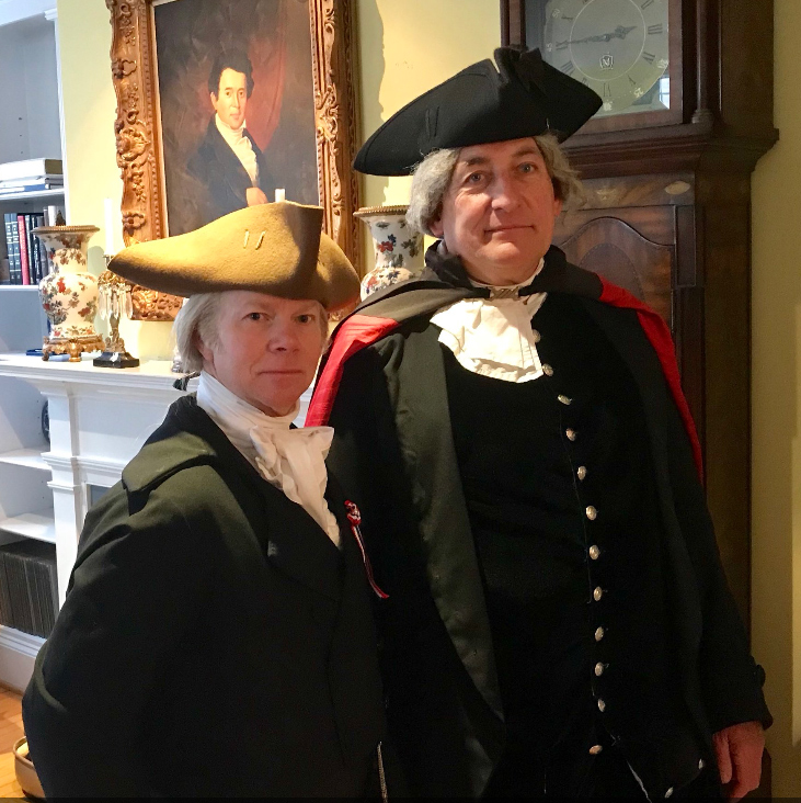 James Manship as Gen. George Washington and Kyle Jenks as President Madison on February 25, 2018. Copyright 2018 for use by Messrs. Manship and Jenks.