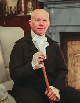 Kyle Jenks as President James Madison. Photograph by A. MacScott of MacScott Photography; copyright 2016 by MacScott Photography and used with permission.
