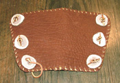 Buffalo Armguard with Elk Antler Buttons.
