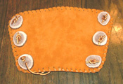 Suede Armguard With Elk Antler Buttons