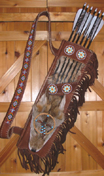 Plains Style Quiver with Coyote Head.
