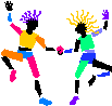ClipArt von 2 Menschen, die miteinander tanzen