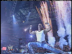 HBK wows the crowd with a spectacular entrance