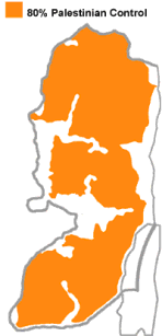 Barak's offer; 80% of Palestine, completely surrounded by Israel and fractured with panhandles