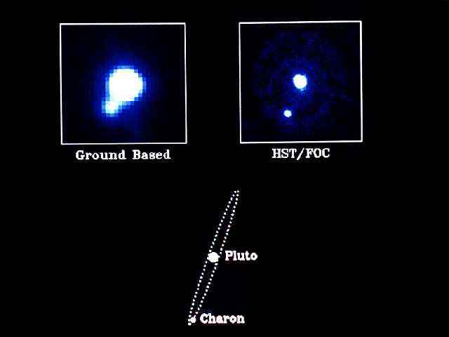 Pluto & Mond Charon - HST/ESA