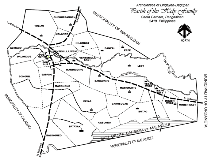 Map Of Sta Barbara Pangasinan The Holy Family Parish | Sta. Barbara, Pangasinan - Map