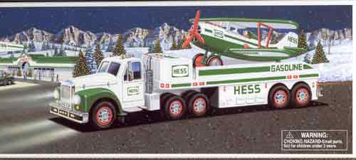 hess toy truck with airplane