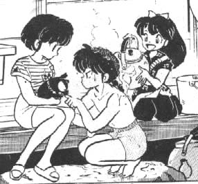 Akane, P-chan, Ranma and Ukyo