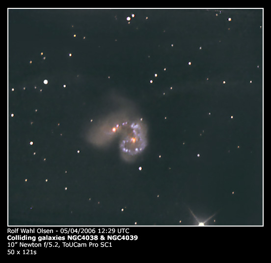 The Antennae galaxies NGC4038 & NGC4039