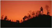 Sunset in the mountains.