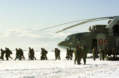 paratroopers entering