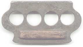 Brass Knuckles with Wooden Insert