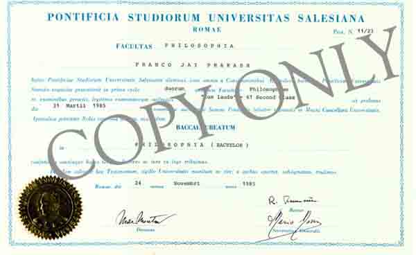 B.Ph Certificate