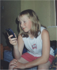 Rachel texting home