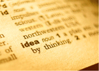 Picture of the word Idea in a dictionary